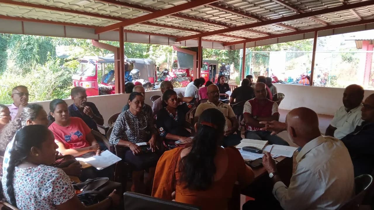 Community members during an early activity